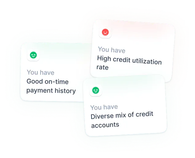 Users can see what impacts their credit score.