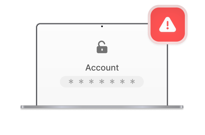 A laptop that has been hijacked by a malicious actor.