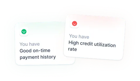NordProtect mobile interface showing credit monitoring alerts for both positive and suspicious activity.