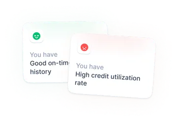 NordProtect mobile interface showing credit monitoring alerts for both positive and suspicious activity.
