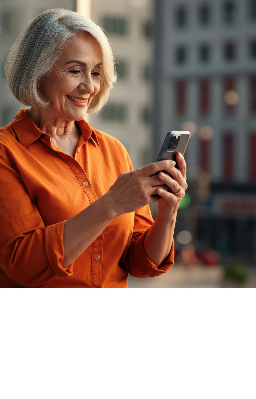 A woman browses securely with complete identity protection from NordProtect.