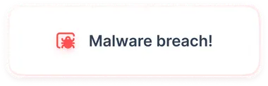 NordProtect security alert indicating a malware breach.