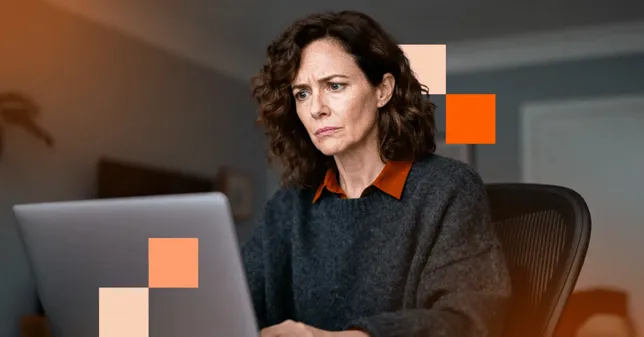 A woman looking at her smartphone